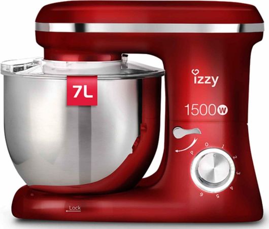 Κουζινομηχανή Izzy IZ-1500 1500W με Ανοξείδωτο Κάδο 7lt Spicy Κόκκινο