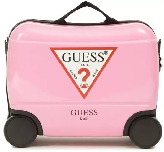 Βαλίτσα Ταξιδίου Guess Καμπίνας Σκληρή Ύψους 33cm με 4 Ρόδες Ροζ