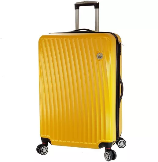 Βαλίτσα Ταξιδίου RCM Μεγάλη Σκληρή Ύψους 75cm με 4 Ρόδες Κίτρινο