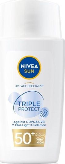 Nivea Triple Protect Αντηλιακή Κρέμα Προσώπου SPF50 40ml