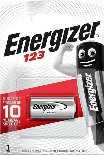 Μπαταρία Λιθίου Energizer CR123 3V 1τμχ