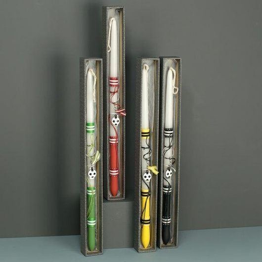 Πασχαλινή Λαμπάδα Χειροποίητη Μίνι Μπρελόκ Ποδόσφαιρο με Τυχαία Επιλογή Σχεδίου