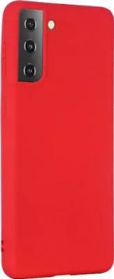 Oem Θήκη Σιλικόνης Matt 1,2mm για Samsung Galaxy S21 FE Κόκκινο