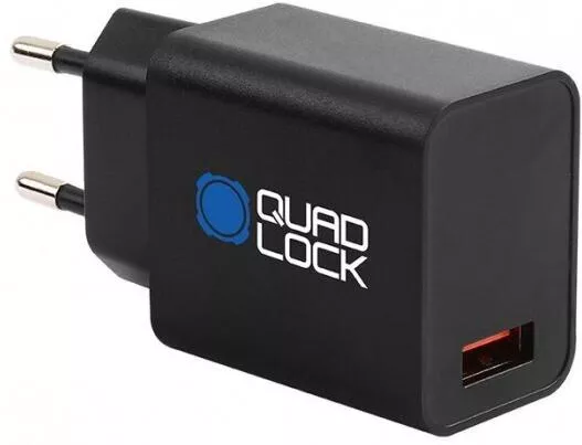 Quad Lock Φορτιστής Χωρίς Καλώδιο με Θύρα USB-A 18W Μαύρος QLA-PWB-EU