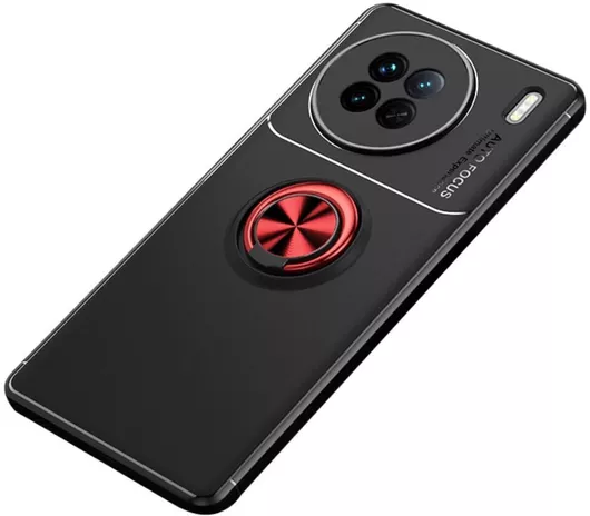 Θήκη Vivo X90 Pro 5G OEM Magnetic Ring Kickstand/Μαγνητικό δαχτυλίδι/Βάση στήριξης TPU μαύρο/κόκκινο