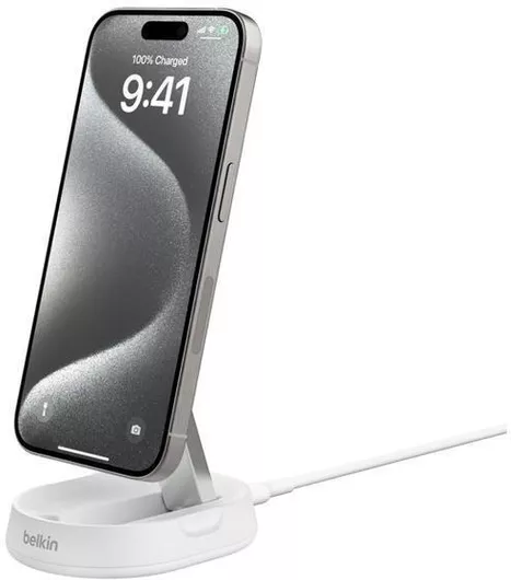 Belkin Ασύρματος Φορτιστής Qi2 15W Λευκός BOOST Charge Pro