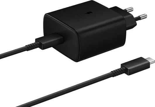 Samsung Φορτιστής με Θύρα USB-C & Καλώδιο USB-C - USB-C 45W Μαύρος EP-TA845 Bulk