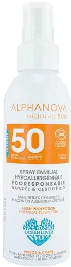Αντηλιακή Λοσιόν Προσώπου & Σώματος Alphanova Hypoallergenic Sensitive Αδιάβροχη SPF50 σε Spray 150gr