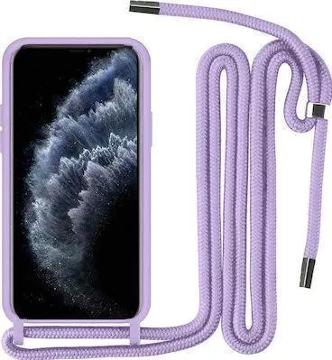 Oem Cord Silicone Λιλά Θήκη για Samsung Galaxy A14 4G/5G με Λουρί Λιλά