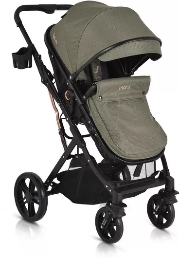 Καρότσι Μωρού Moni Rafaello Ρυθμιζόμενο 2 σε 1 Olive