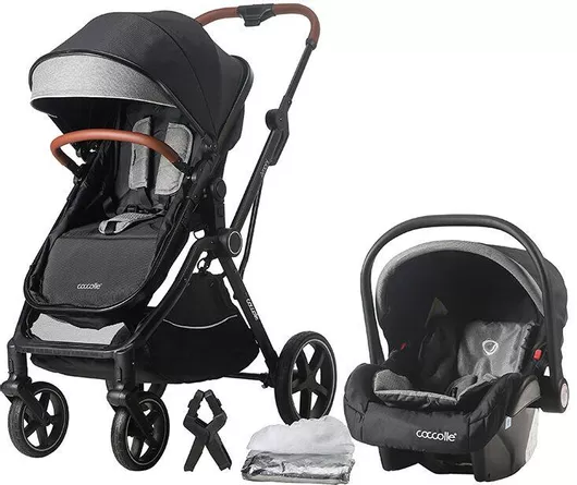 Καρότσι Μωρού Coccolle Amani Ρυθμιζόμενο 3 σε 1 Diamond Black