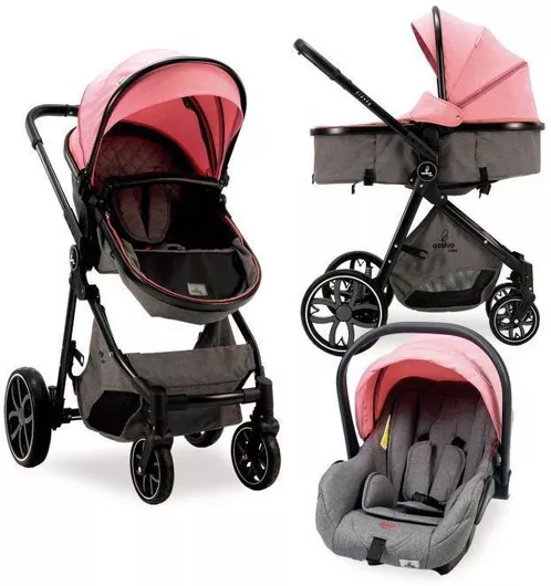 Πολυκαρότσι Asalvo Sidney 3 in 1 Pink