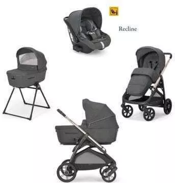 Καρότσι Μωρού Inglesina Aptica Quattro Darwin Infant Recline Ρυθμιζόμενο 3 σε 1 Velvet Gray