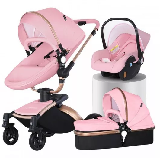 Πολυκαρότσι Agape 360° 3 in 1 Pink