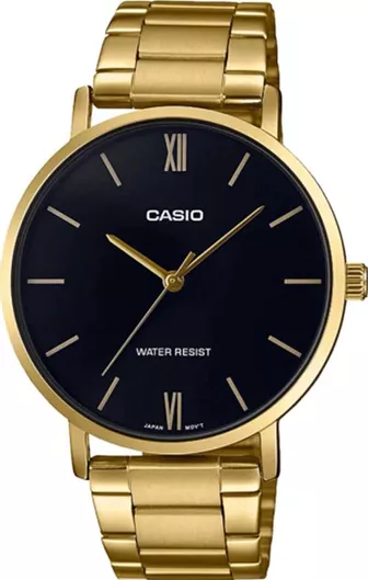 Ανδρικό Ρολόι Casio Μπαταρίας με Χρυσό Μεταλλικό Μπρασελέ 