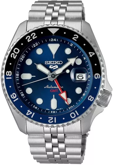 Ανδρικό Ρολόι Seiko 5 Sport Αυτόματο με Ασημί Μεταλλικό Μπρασελέ 