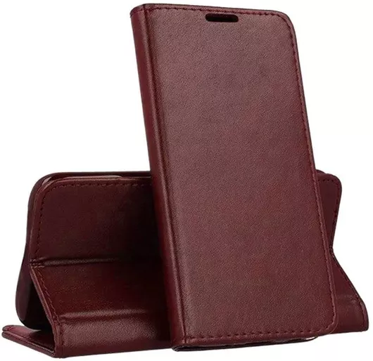 Smart Magnetic Wallet Δερμάτινο Μπορντό Moto G84