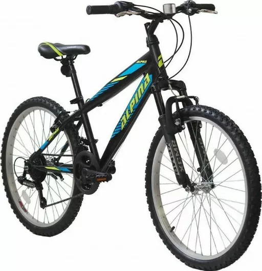 Παιδικό Mountain Bike Alpina Alpha S Suspension 24" 21 Ταχυτήτων 2022 Μαύρο