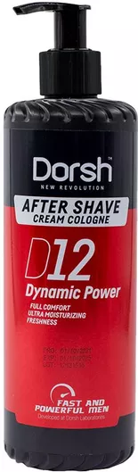 Dorsh New Revolution After Shave Cream Cologne Dynamic Power D12 400ml