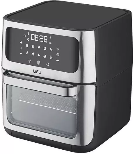Life Air Fryer 12lt Ασημί 221-0366