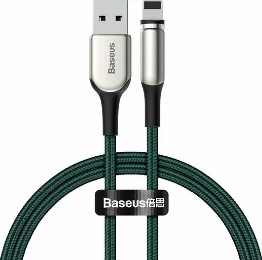 Baseus Zinc Braided/Magnetic USB to Lightning Cable Πράσινο 1m CALXC-H06