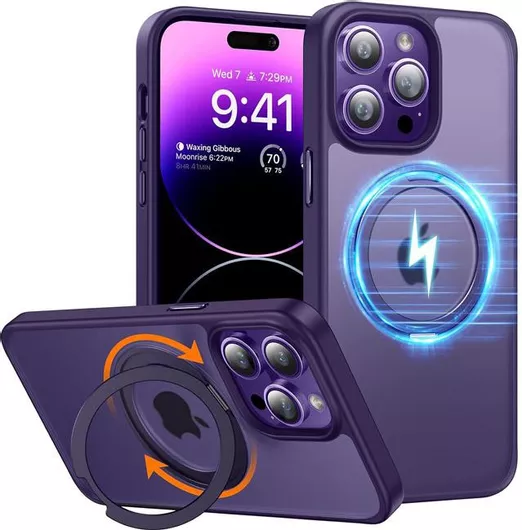 Torras 360 Full Cover Σιλικόνης Μοβ iPhone 14 Pro