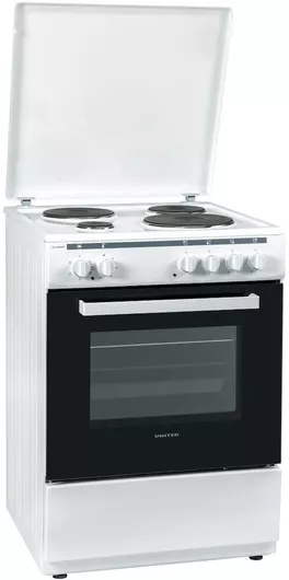 Κουζίνα United 69lt με Εμαγιέ Εστίες Π60cm Λευκή