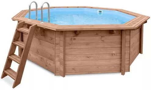 Πισίνα Sunshine Octagonal Tropical Sunshine Ξύλινη 434x401x116cm