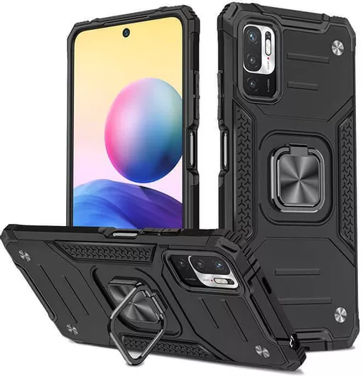 Armor Ringstand Case Black Xiaomi Redmi Note 10 5G