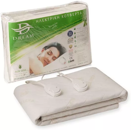Dream Aloe Vera Μονό Ηλεκτρικό Υπόστρωμα Λευκό 60W 100x155εκ.