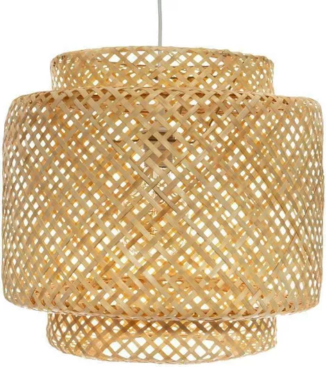 Atmosphera Liby Κρεμαστό Φωτιστικό Μπεζ Boho Πλέγμα με Ντουί E27 40x38x38εκ.