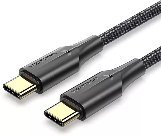 Vention Braided USB 2.0 Cable USB-C male - USB-C male Μαύρο 2m TAUBH