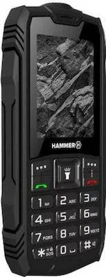 Κινητό Απλής Χρήσης Hammer Rock Dual SIM (32GB) με Κουμπιά Μαύρο