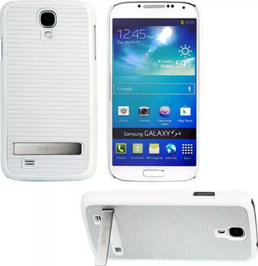 Bugatti Faceplate Clip On Cover Premium Back Cover Πλαστικό Λευκό Galaxy S4