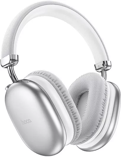 Headphones Hoco W35 MAX Ασύρματα / Ενσύρματα Over Ear με 40 ώρες Λειτουργίας Ασημί