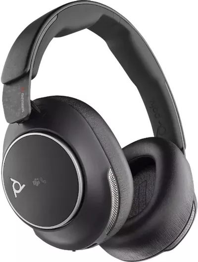 Poly Voyager Surround 80 UC Ασύρματα/Ενσύρματα Over Ear Ακουστικά με 24 ώρες Λειτουργίας Μαύρο