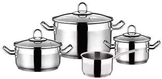 Σετ Κατσαρόλες Fest από Ανοξείδωτο Ατσάλι 0066199 7τμχ