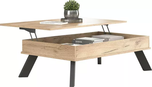 Τραπεζάκι Σαλονιού Ορθογώνιο Νο 12 Ξύλινο με Σερβιτόρο Μελί Μ119xΠ66.5xΥ41cm