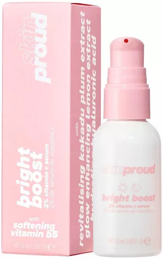 Skin Proud Bright Boost 2% Vitamin C Ενυδατικό Serum Προσώπου με Βιταμίνη C για Λάμψη 25ml
