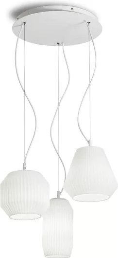 Ideal Lux Origami Κρεμαστό Φωτιστικό Λευκό με Ντουί E27 40x37x200εκ.