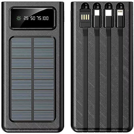 KLGO KP-96 Ηλιακό Power Bank 20000mAh με 2 Θύρες USB-A Μαύρο