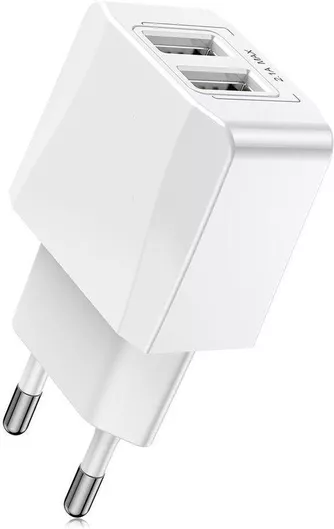 Φορτιστής Χωρίς Καλώδιο με 2 Θύρες USB-A Λευκός B05