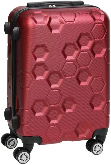 Βαλίτσα Ταξιδίου Keskor Καμπίνας Σκληρή Ύψους 56cm με 4 Ρόδες Κόκκινο