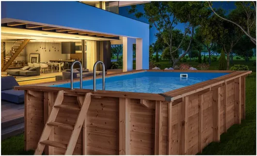 Πισίνα ABATEC Amber Charm Ξύλινη 502x322x124cm