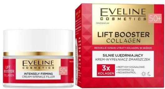 Κρέμα Προσώπου Eveline Lift Booster Collagen Αντιγηραντική & Συσφικτική με Κολλαγόνο 50ml