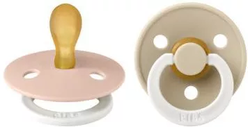 Bibs Πιπίλες Colour Symmetrical Latex 2pack Blush Vanilla Glow No1