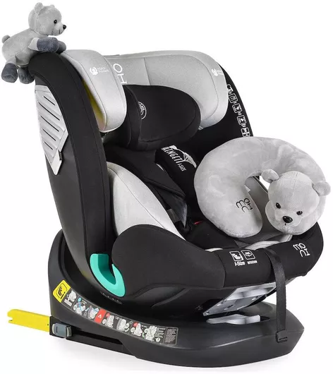 Καθισματάκι Αυτοκινήτου Moni Serengeti 0-36 kg με Isofix Light Grey