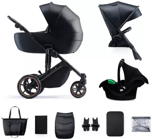 Καρότσι Μωρού Kinderkraft Prime2 Ρυθμιζόμενο 3 σε 1 Kατάλληλο για Nεογέννητο Venezian Black 12kg