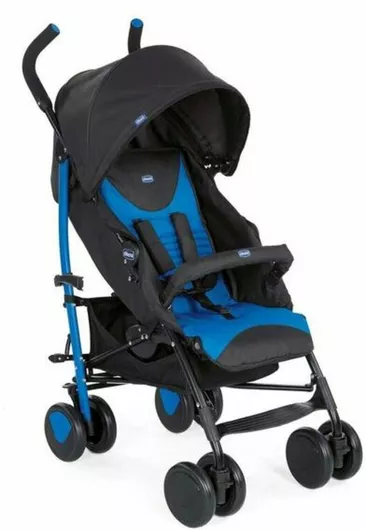 Καρότσι Μωρού Chicco Echo Complete Μπαστούνι Μπλε Kατάλληλο για Nεογέννητο 7.6kg