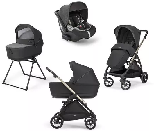 Καρότσι Μωρού Inglesina Electa Quattro Darwin Infant Recline Ρυθμιζόμενο 3 σε 1 Upper Black